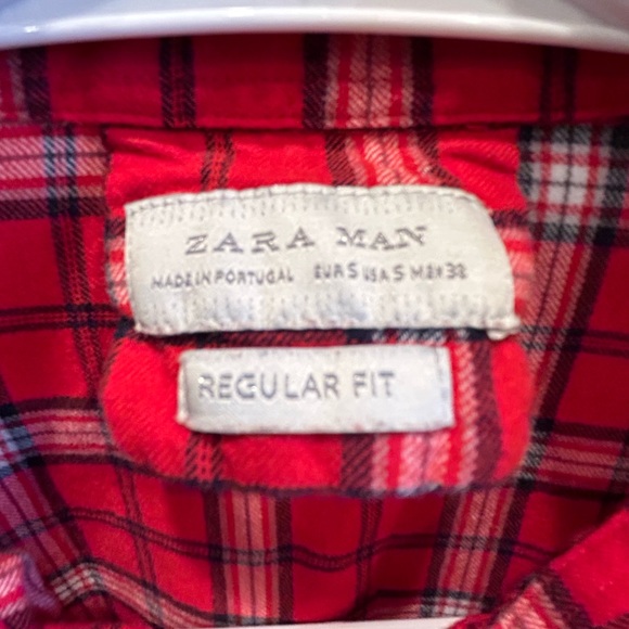Men’s SM Zara Red Lt Wgt Flannel - Picture 3 of 5
